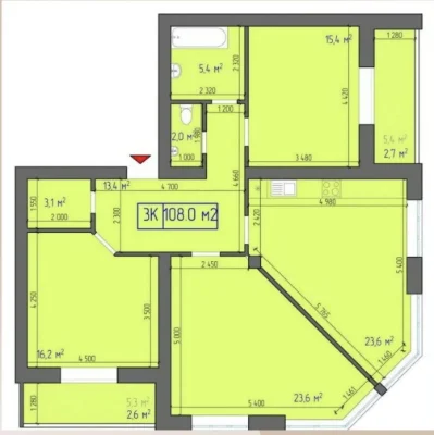 ЖК Капитан  3 ком квартира