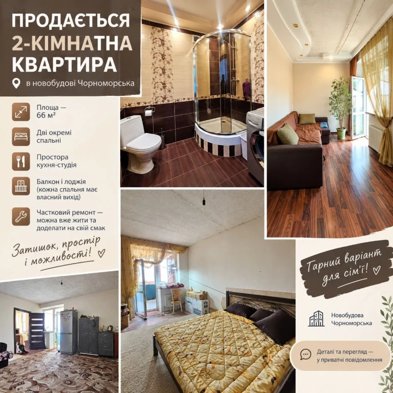 Продается 2-комнатная квартира в новостройке Без комиссии.