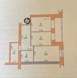 Продается 2-комнатная квартира 60 м²