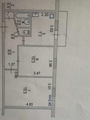 Продам 2 комнатную квартиру в 9-ти на Парусной