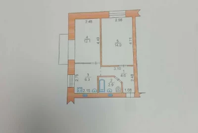 2-комнатная квартира у районе моря