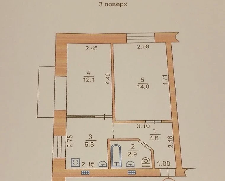 Продам 2 комн первая линия моря