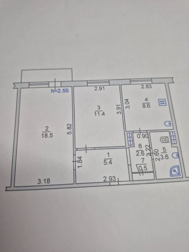 Продам 2 к квартиру з прямим видом на море. Вкл. Паркова