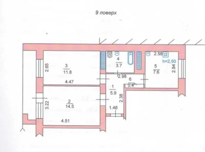 Продаж 2-кімнатної квартири 50кв.м. мЧорноморськ