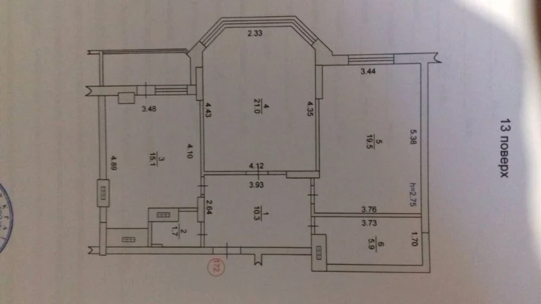 2к квартира 78кв.м. Новострой