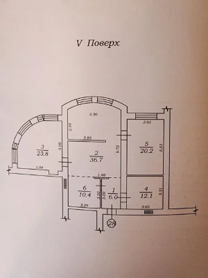 3-кімнатна квартира з видом на море в цегляному будинку від господаря. Будинок
