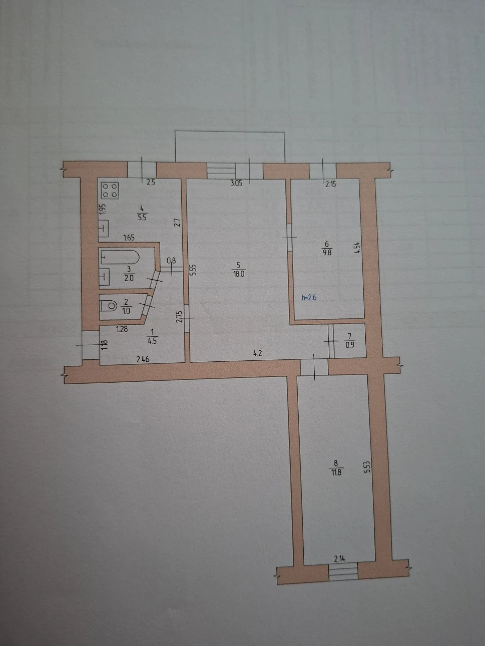 For sale 3 room apartment