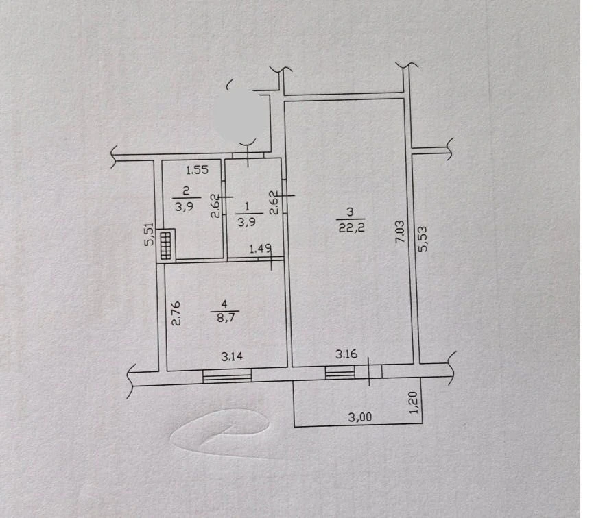 One-bedroom apartment on Grushevsky Street