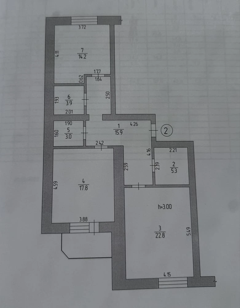 2-room apartment on the first floor, new building