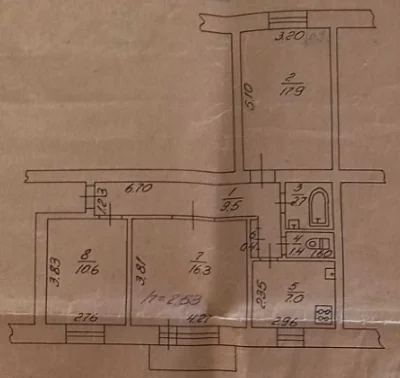 For sale: Three-room apartment