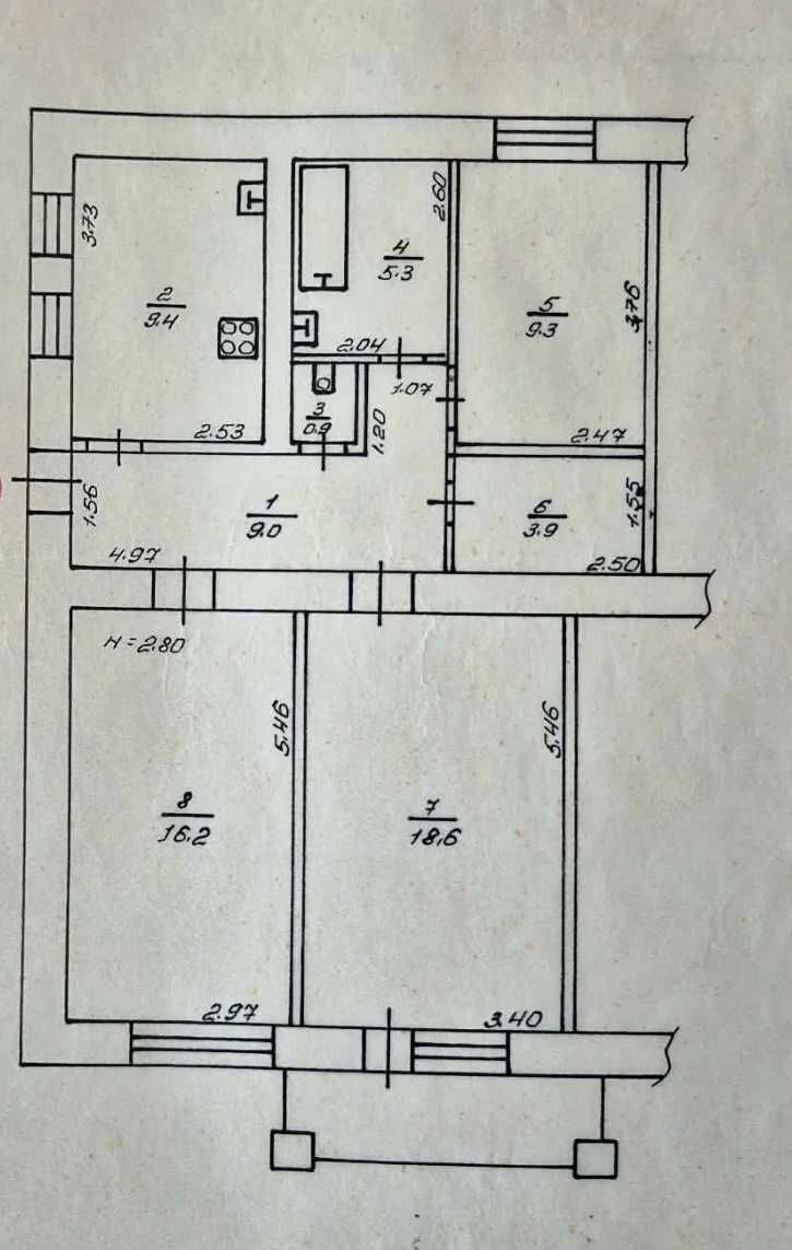 Продаж 3 к. квартири,р-н "Кврз",вул.Франка,45