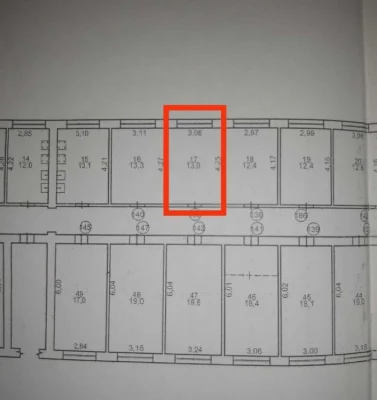 A room for sale in a hostel on Radostnaya Street near the House