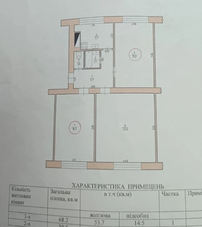 Продаж трикімнатної квартири