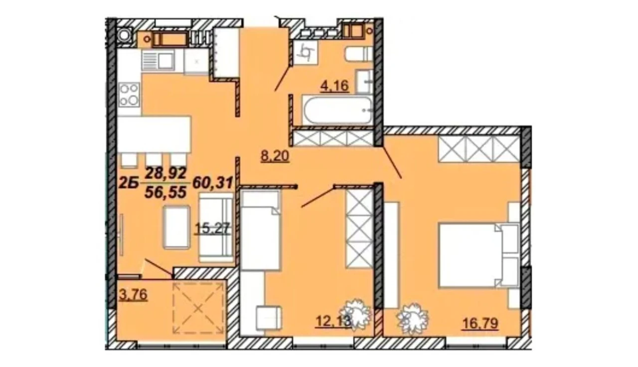 Продаж 2 кімнатної квартири у м.Кременець