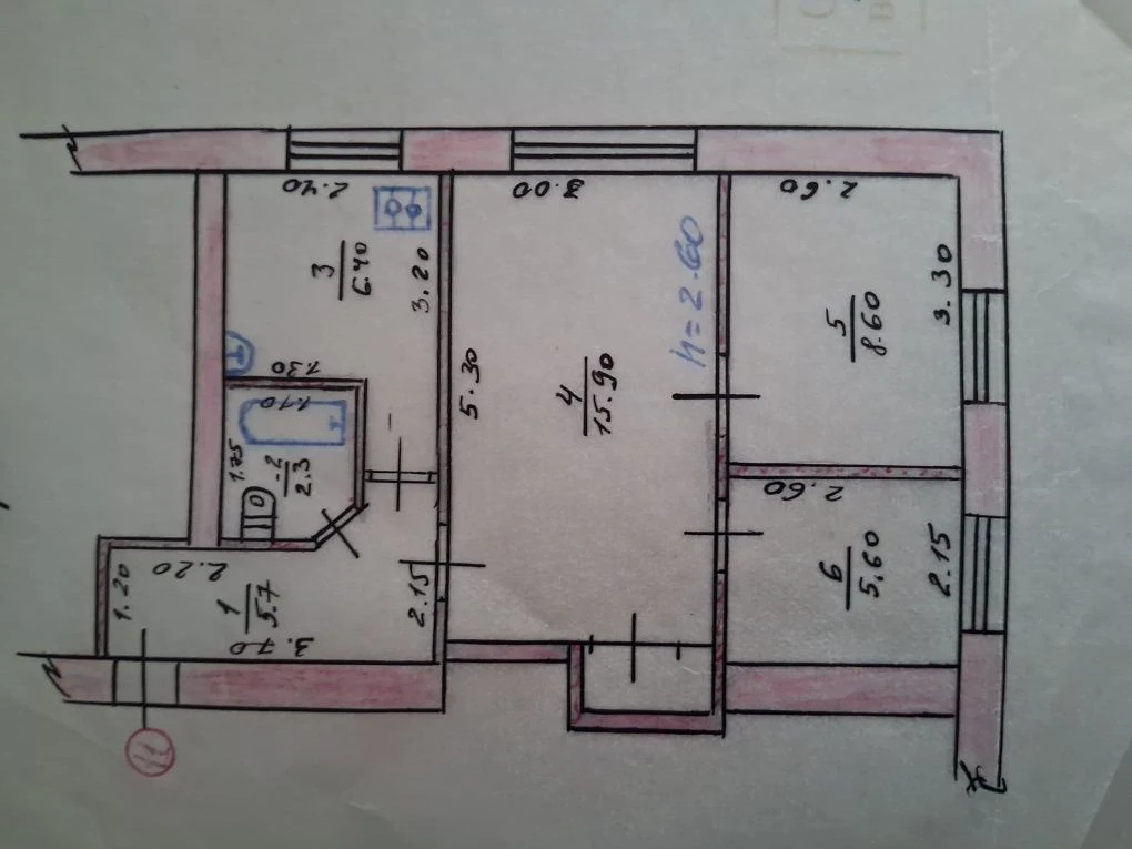 3-room apartment in Valki, Kharkov region