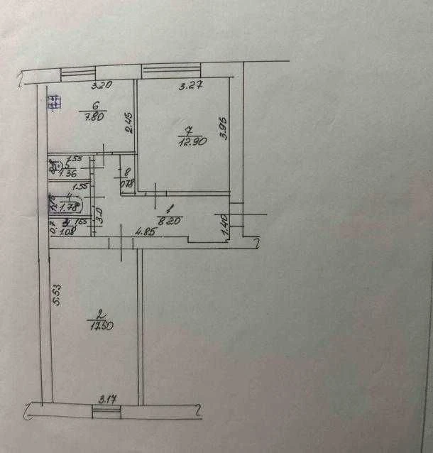 Продаж 2х кімнатної квартири , 52 м, в Дергачах