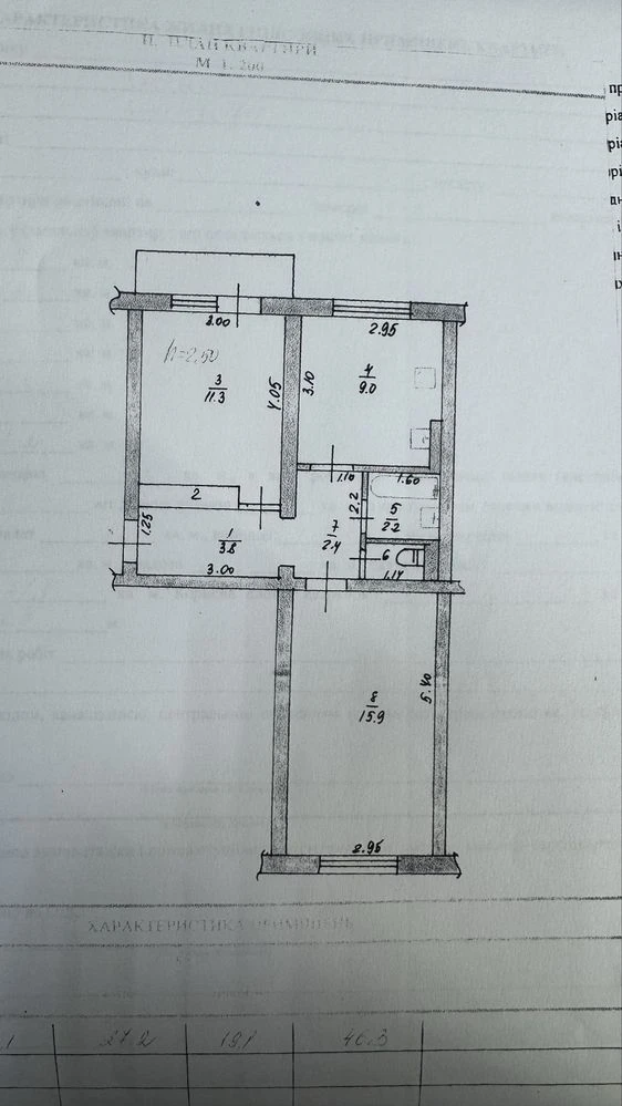 For sale 2-room apartment in Chuguev (Bashkivka)