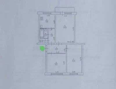 Продається 3-кімнатна квартира (Авиатор) на 3 поверсі