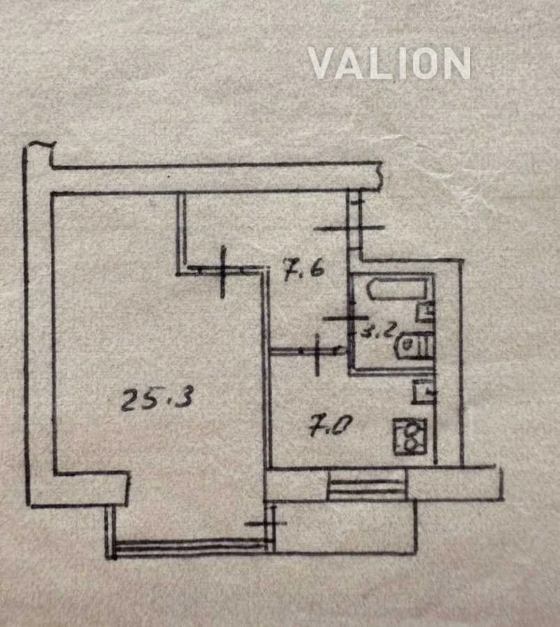 1-room apartment for sale 46.6 m², Yaltynska st., 5B