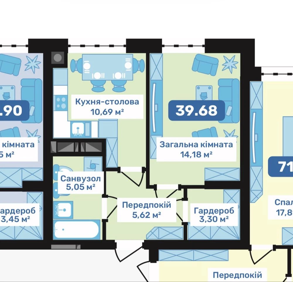 Продам 1-кімнатну квартиру в новому сучасному будинку!