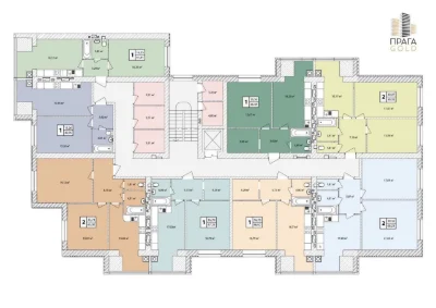 One-bedroom apartment with a wardrobe on the 5th floor