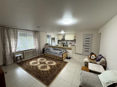 Two-bedroom apartment 49.6 sq.m. On the 1st floor. 2 entrances.