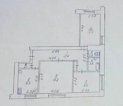 Продаж 3х-кімнатної квартири Сміла