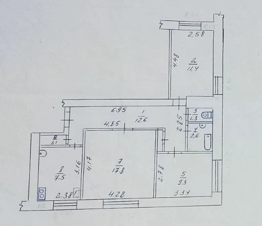 Продаж 3-кімнатної квартири в м. Сміла, ЦЕНТР