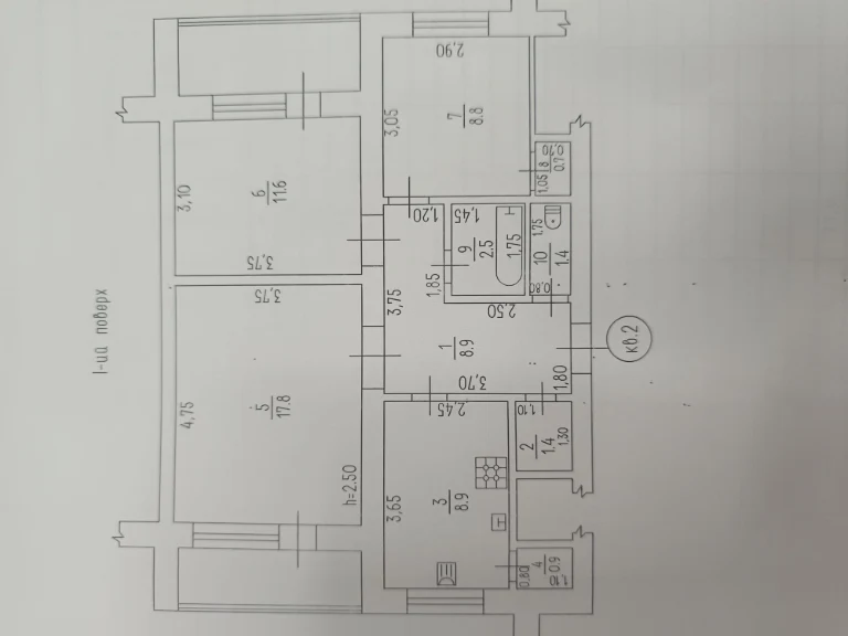 Продаж 3-кімнатної квартири 72.1 кв. м. Тальне (1 поверх)