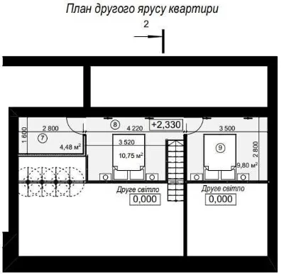 Дворівнева квартира у ЖК "Затишний" (м. Умань)