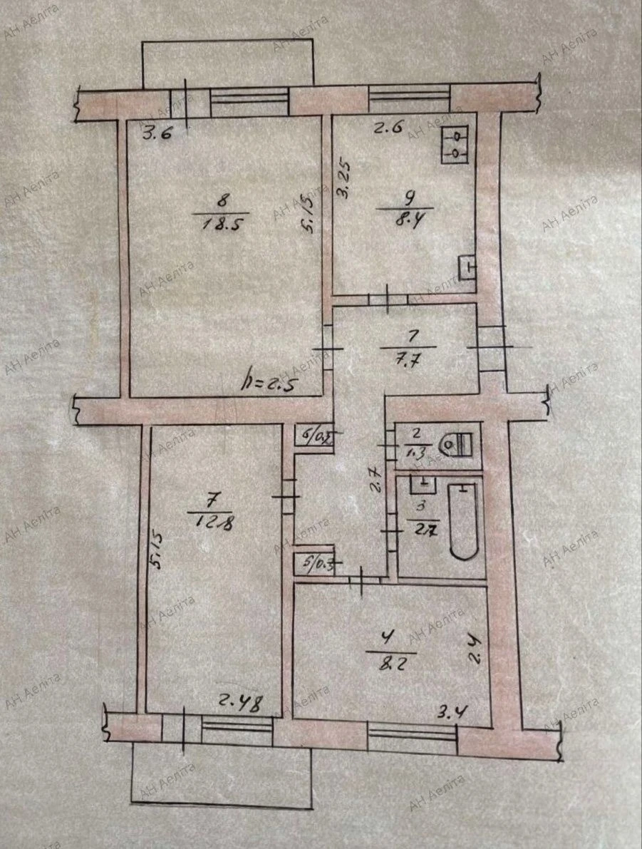 Продається 3х кімнатна квартира 60м². р-н 14 школи