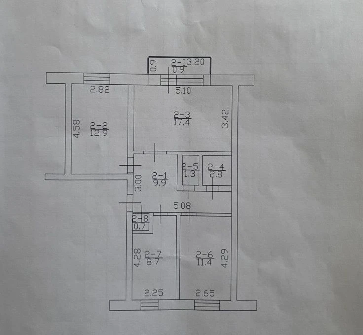 Продаж 3-х кімнатної квартири, м. Мена