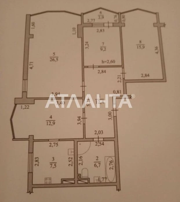 Большая квартира в Центре Таирова, Сотовый проект!