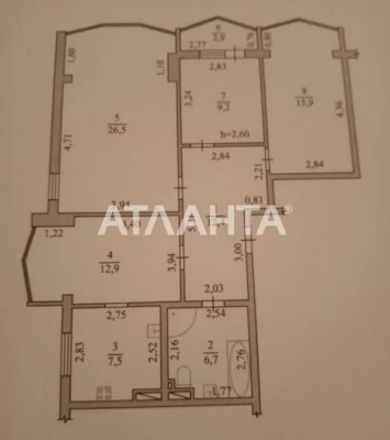 Большая квартира в Центре Таирова, Сотовый проект!