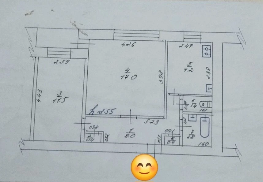 For Sale: 2 room apartment, Kyivska Street, Autopark area, brick building