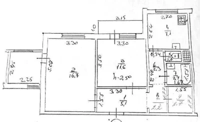 Sale of a 2-room apartment of improved layout in the city