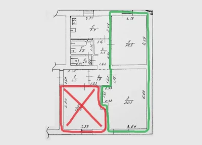 For Sale: Part of an Apartment with Individual Heating