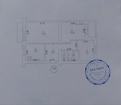 Продаж 3-кімнатної квартири в Бучі 42000$