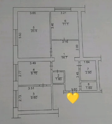 Three-bedroom apartment near Bucha Park, voucher, ser