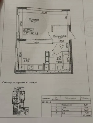 One-bedroom apartment. Bucha. Apartment.