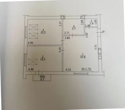 Продаж 2-кімнатного апартаменту під Держмолодьжитло 58,1 м²