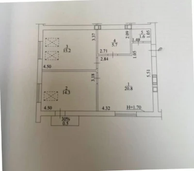 Продаж 2-кімнатної квартири під Держмолодьжитло 58.1 м²
