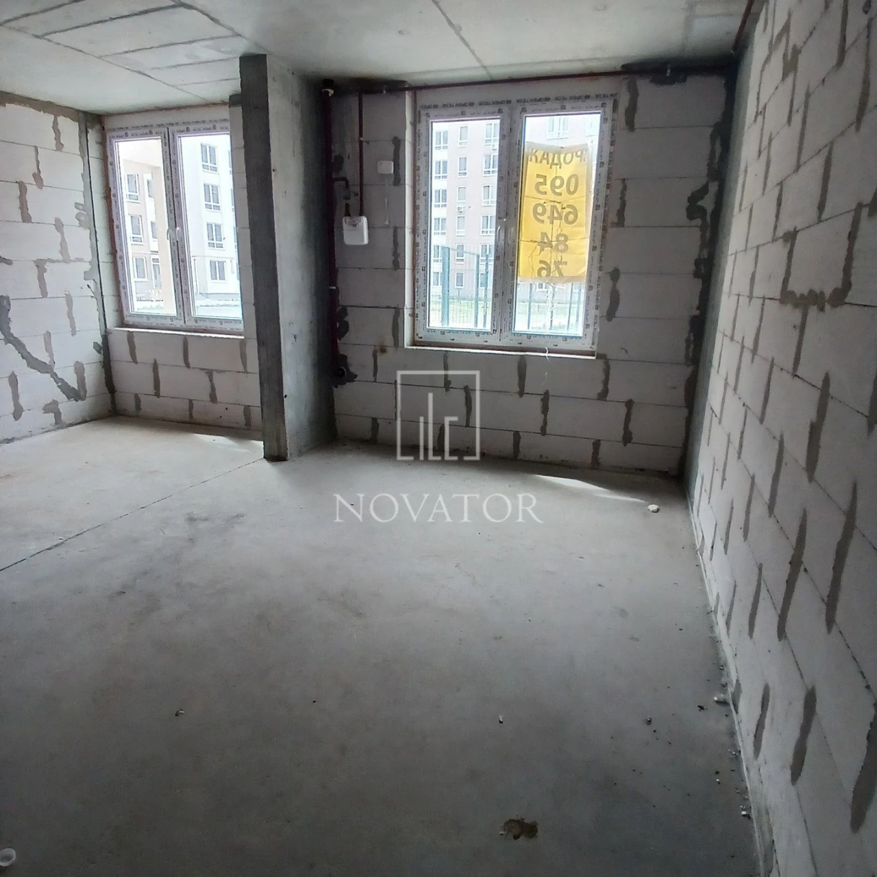 Cheapest 2-room apartment in a completed building with utilities and