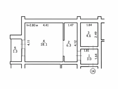 Apartment with gas heating and balcony for $23,700