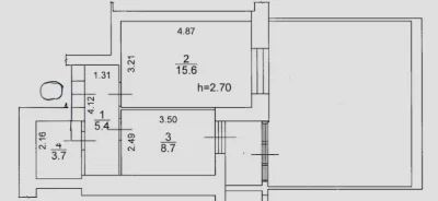 Central part of Bucha. One-bedroom apartment with a terrace - 45m2. Available.