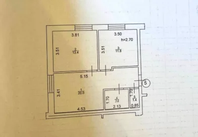 For Sale: 2-room apartment with partial renovation in the city of Bucha !!