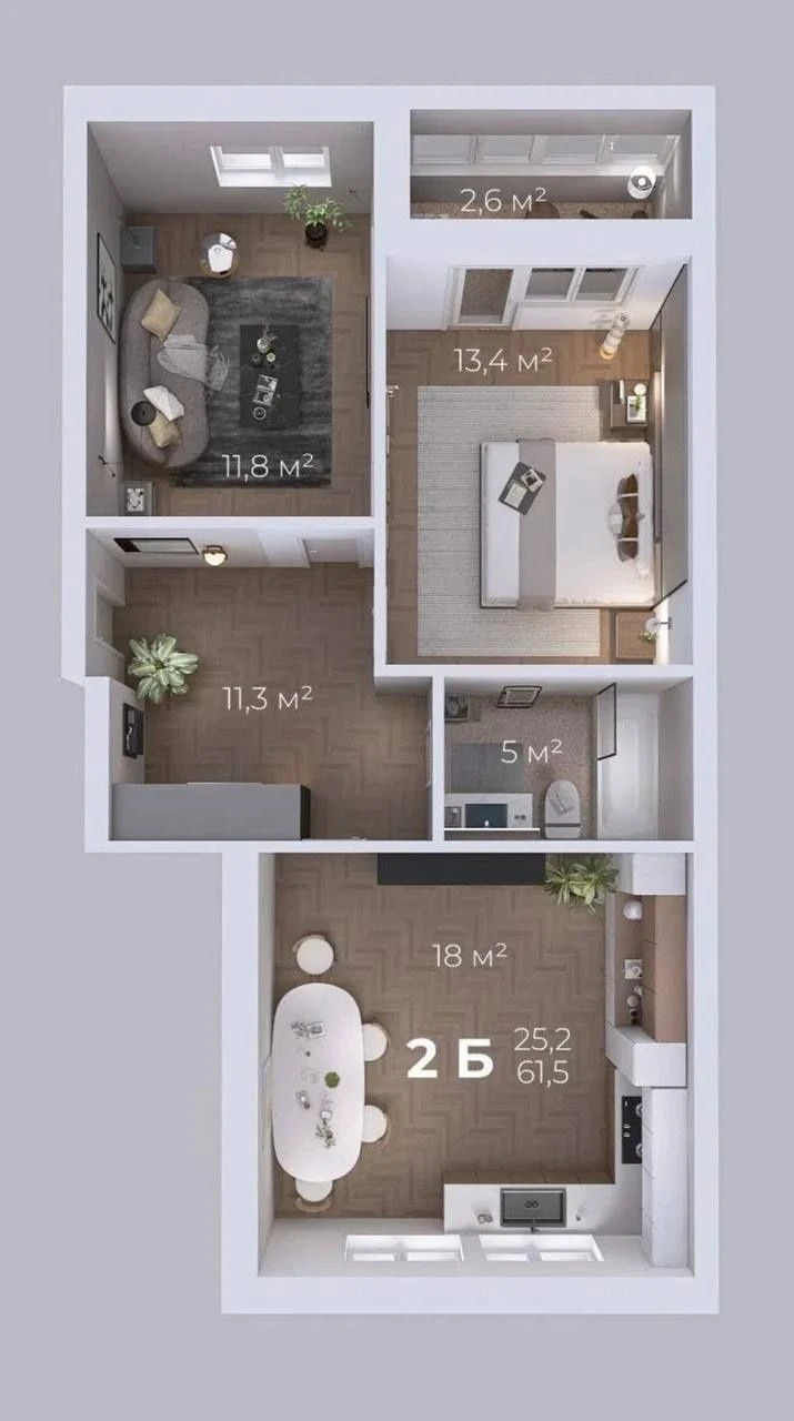 For Sale: 2-bedroom apartment with a large enclosed courtyard in Bucha.