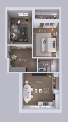 For Sale: 2-bedroom apartment with a large enclosed courtyard in Bucha.