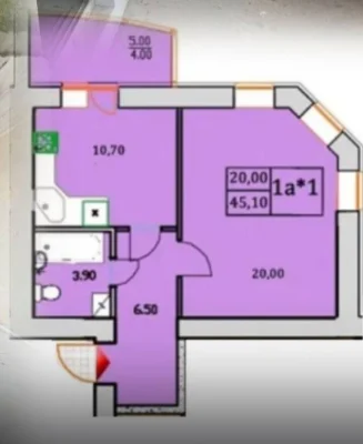 1-bedroom apartment for sale. Bucha | Near shops, transport