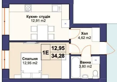 Продаж однокімнатної квартири в центрі Бучі, газ, бомбосхови
